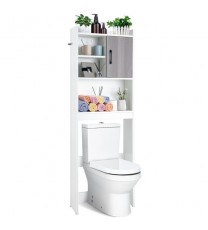 4-Tier Space-saving Toilet Sorage Cabinet with Open Shelves