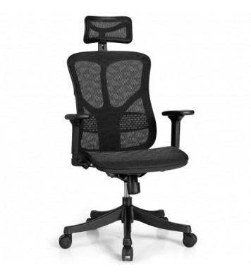 Ergonomic High Back Mesh Adjustable Swivel Office Chair-Black