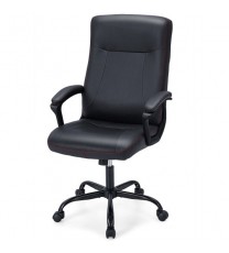 Upholstered Executive Computer Desk Chair with Ergonomic High Back-Black