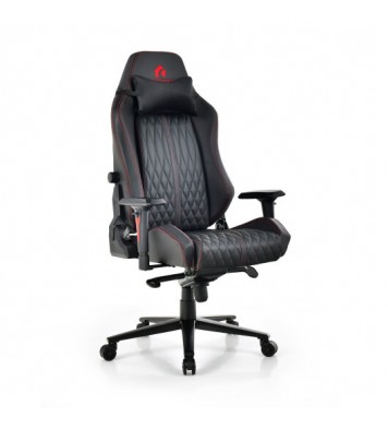 Adjustable Gaming Chair with Gas Lift 4D Armrest and Lumbar Support-Black