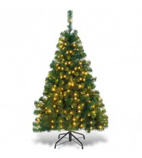 4.5 Feet PVC Pre-lit Artificial Hinged Christmas Tree