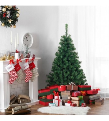 4.5 Feet PVC Pre-lit Artificial Hinged Christmas Tree