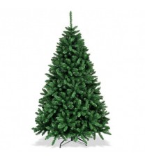 6 Feet Hinged Artificial Christmas Tree with Solid Metal Stand