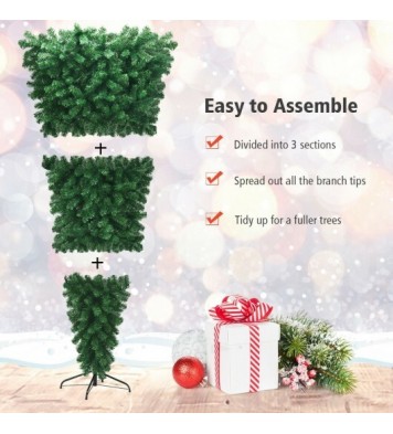 7 Feet Unlit Upside Down Artificial Christmas Tree