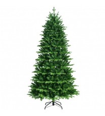 Realistic Pre-Lit Hinged Christmas Tree with Lights and Foot Switch-8'