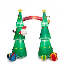 10 Feet Tall Inflatable Christmas Arch with LED and Built-in Air Blower