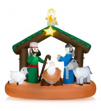 6 Feet Lighted Christmas Inflatable Nativity Scene Decoration