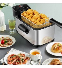 3.2 Quart Electric Stainless Steel Deep Fryer with Timer