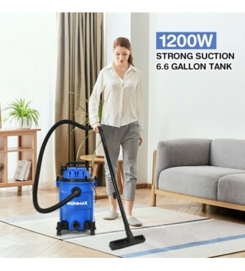 3 in 1 6.6 Gallon 4.8 Peak HP Wet Dry Vacuum Cleaner with Blower-Blue