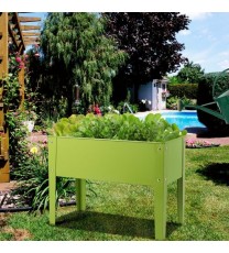 24.5 x 12.5 Inch Outdoor Elevated Garden Plant Stand Flower Bed Box