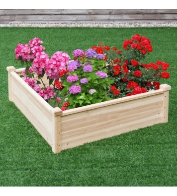 Wooden Square Garden Vegetable Flower Bed