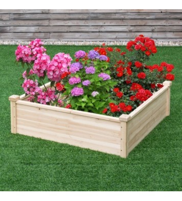 Wooden Square Garden Vegetable Flower Bed