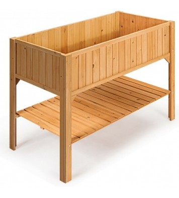 Wooden Elevated Planter Box Shelf Suitable for Garden Use