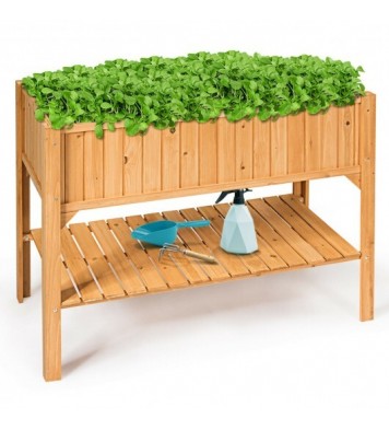 Wooden Elevated Planter Box Shelf Suitable for Garden Use