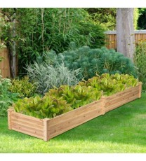 Wooden Vegetable Raised Garden Bed for Backyard Patio Balcony