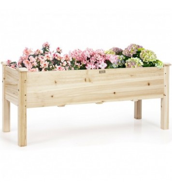 Raised Garden Bed Elevated Planter Box Wood for Vegetable Flower Herb