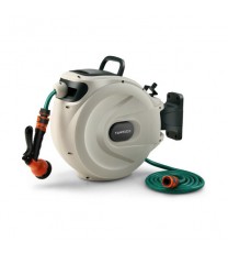 Wall Mounted Retractable Garden Hose Reel with Hose Nozzle