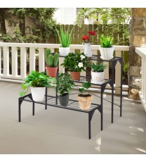 3 Tier Outdoor Metal Heavy Duty Modern for Multiple Plant Display Stand Rack