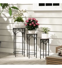 Decorative Flower Display Holder with Ceramic Top for Patio