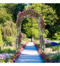 7.5 Feet Garden Arch Trellis with PE Coated Metal Structure