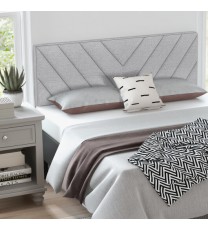 Linen Upholstered Headboard for Full and Queen Size Bed Frames-Gray