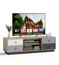 Modern 55 Inch TV Stand with 2 Storage Cabinets for TVs up to 60 Inch