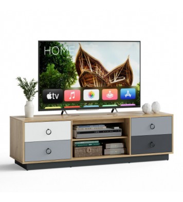 Modern 55 Inch TV Stand with 2 Storage Cabinets for TVs up to 60 Inch