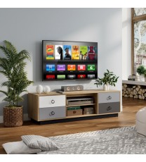 Modern 55 Inch TV Stand with 2 Storage Cabinets for TVs up to 60 Inch