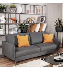 Modern Loveseat with Comfy Backrest Cushions-Gray