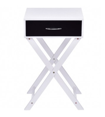 Modern X-Shape Accent Side End Table-Black