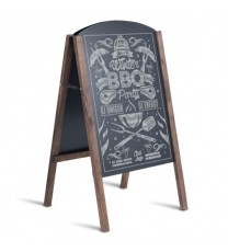 31.5 Inch Wood A-Frame Sidewalk Signage Chalkboard