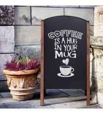 31.5 Inch Wood A-Frame Sidewalk Signage Chalkboard