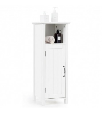 1-Door Freestanding Bathroom Cabinet with Open Shelf