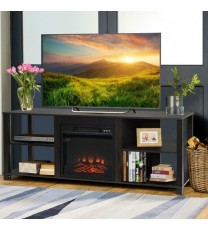 2-Tier TV Storage Cabinet Console with Adjustable Shelves