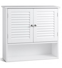 Double Doors Shelves Bathroom Wall Storage Cabinet