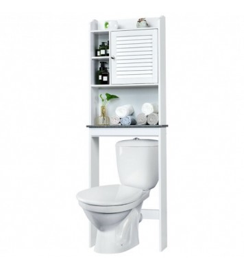 3-Tier Bathroom Over-the-toilet Storage Cabinet with Adjustable Shelves