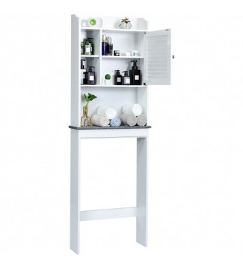 3-Tier Bathroom Over-the-toilet Storage Cabinet with Adjustable Shelves