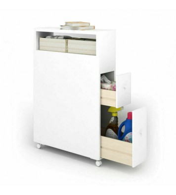 Slim Bathroom Storage Cabinet with 2 Slide Out Drawers