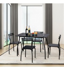 5 Pieces Dining Table Set with 4 Chairs