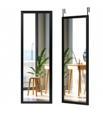 Wood Frame Full Length Hanging Mirror-Golden