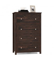 4 Drawer Dresser for Closet Hallway Living Room Nursery-Brown