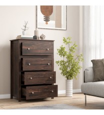 4 Drawer Dresser for Closet Hallway Living Room Nursery-Brown