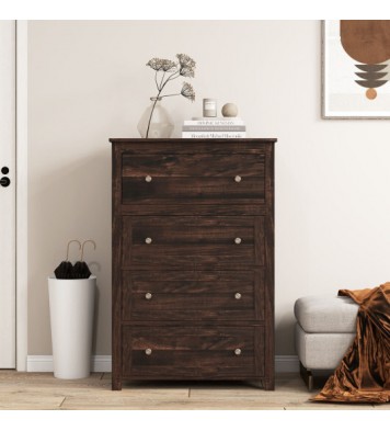 4 Drawer Dresser for Closet Hallway Living Room Nursery-Brown