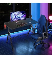 Y-shaped Gaming Desk with Phone Slot and Cup Holder