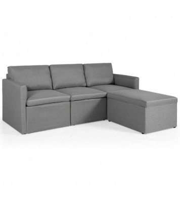 Convertible L-Shaped Sectional Sofa Couch with Reversible Chaise-Green