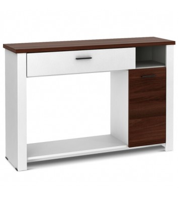 48 Inch Console Table with Drawer and Cabinet