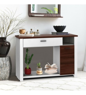 48 Inch Console Table with Drawer and Cabinet