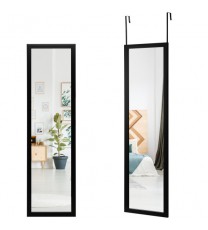 Full Length Wall Mounted Mirror with PS Frame and Explosion-proof Film-Black