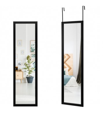 Full Length Wall Mounted Mirror with PS Frame and Explosion-proof Film-Black