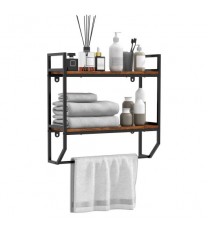 Over the Toilet Shelf Wall Mounted with Metal Frame for Bathroom